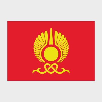 Флаг большой односторонний Кызыл