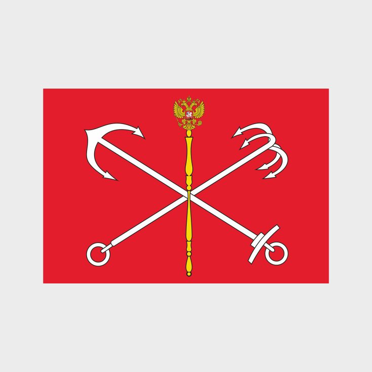 Флаг большой двусторонний Санкт-Петербург