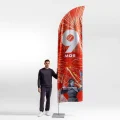 Виндер Парус 3,7 м. Основание Виндер Квадрат 400х400мм БЛЭКАУТ ДВУСТОРОННИЙ 90x330