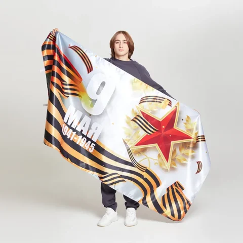 Флаг односторонний 100х200 см. Атлас 140 гр.кв.