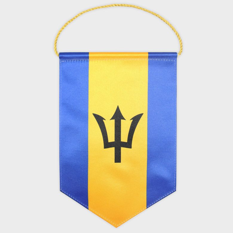 Вымпел односторонний тканевый (мягкий) на габардине+ПВХ, 15x22 см, Атлас 140 гр
