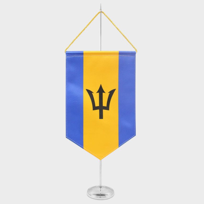 Вымпел односторонний тканевый (мягкий) на габардине+ПВХ, 15x22 см, Атлас 140 гр