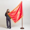 Флаг (знамя), двусторонний с габардиновой подкладкой и бахромой, 100х150 см