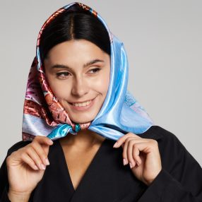 Платок квадратный до 90х90, горячий рез