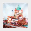 Платок квадратный гор.рез (факт 68х68см) 70х70см. Атлас 140 гр.кв
