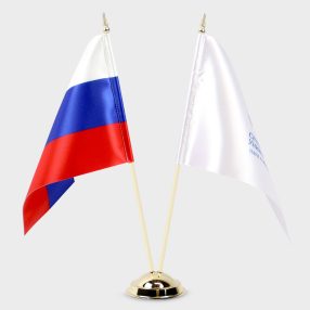 Подставка настольная пластиковая с основанием и утяжелителем, 2 штока