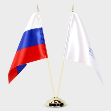 Подставка настольная пластиковая с основанием и утяжелителем, 2 штока