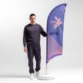 Флаг Виндер Крыло односторонний, (50x180см.) Полиэфирный шелк ПР 60 гр.кв.м