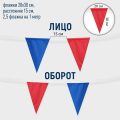 Флажная лента расцвечивания треугольные флажки (метр погонный) на стропе (ширина 