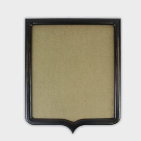 Герб печатный с рамкой из сосны (Эконом), 35х43 см., ткань Сатен 183