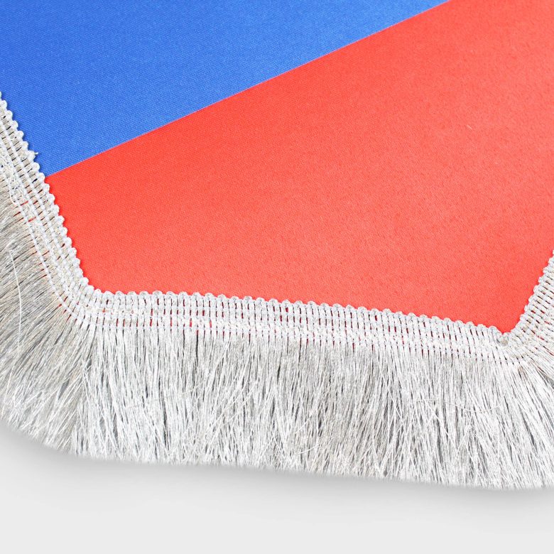 Вымпел двухсторонний  на картоне (жесткий), 20х30 см., Креп-сатин 120 гр.кв.м