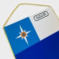 Вымпел односторонний жесткий, кисточка пришивная, размеры от 8х12 до 30х40 см.