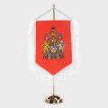 Настольная подставка 31,5 см; с основанием, вымпельная, пластик под золото вес 0,