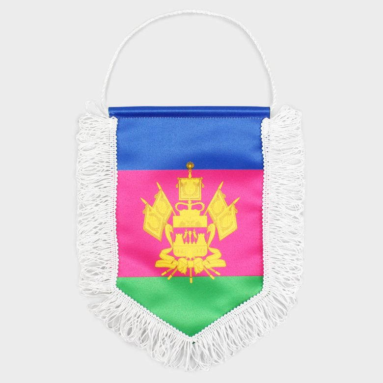 Вымпел односторонний тканевый (мягкий) на габардине+ПВХ, 15x22  Сатен 183