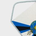 Вымпел двусторонний на картоне (жесткий), обшив шнуром, шнур для подвеса, кисточк
