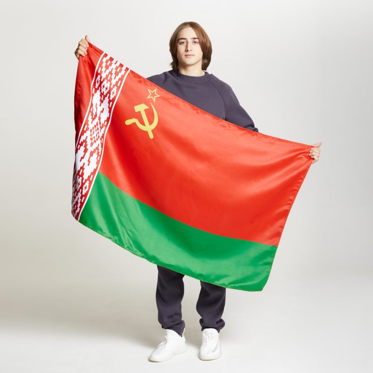 Флаг стандартный двусторонний, размер от 70х105 до 120х180 см, Блэкаут