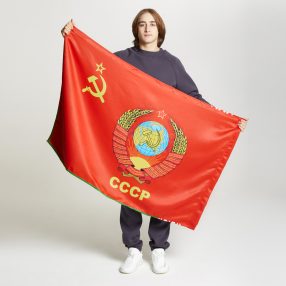 Флаг стандартный двусторонний, размер от 70х105 до 120х180 см, Блэкаут