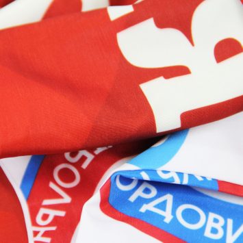 Шарф печатный без бахромы