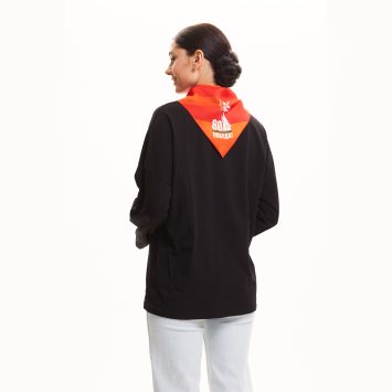 Косынка треугольная, сторона до 70 см, краевка