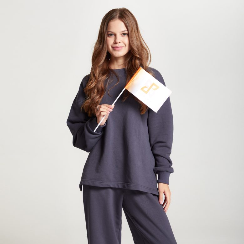 Флаг односторонний 12х18 см. Атлас 140 гр.кв