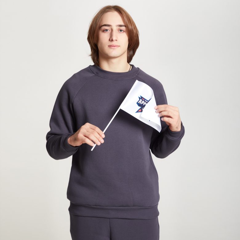 Флаг односторонний 15х22 см. Атлас 140 гр.кв