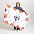 Флаг двусторонний с габардиновой подкладкой, 100х150см. Флажная сетка 90 гр