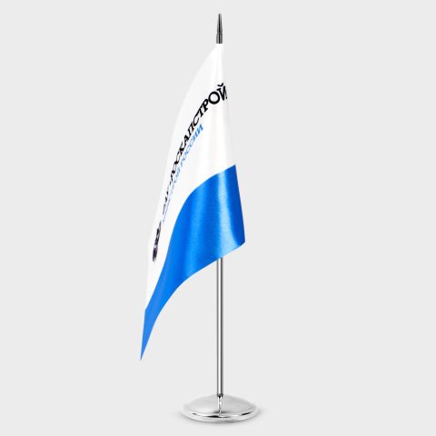 НФ-00033820-03.Настольная подставка 31,5 см_ с основанием, 1 шток, металл под серебро, основание 0,6 см., без утяжел