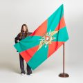 НФ-00014371-02.Флаг (знамя) двусторонний с дублериновой подкладкой, 100х200см. Мокрый шелк 164гр.кв