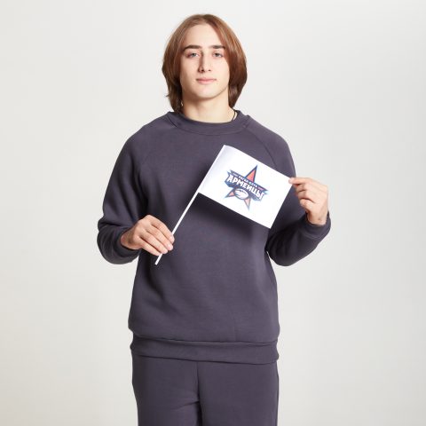 Флаг односторонний 15х22 см. Атлас 140 гр.кв.м