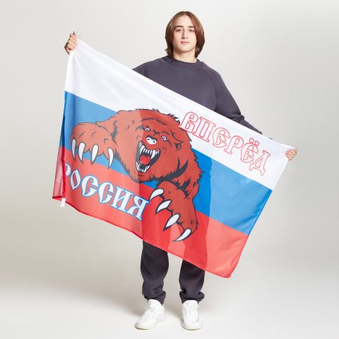 Флаг односторонний 90х135 см. Флажная сетка 118 гр.кв