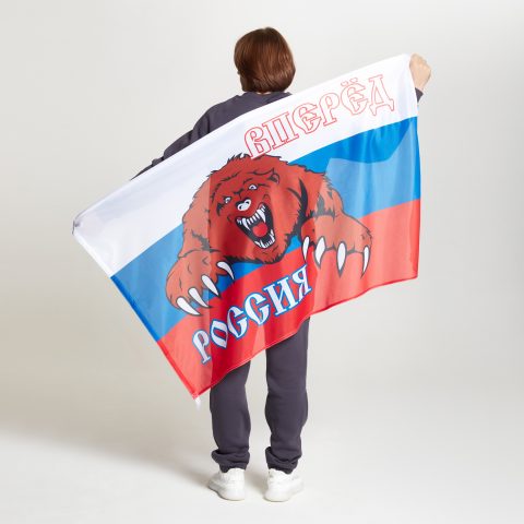 Флаг односторонний 90х135 см. Флажная сетка 118 гр.кв