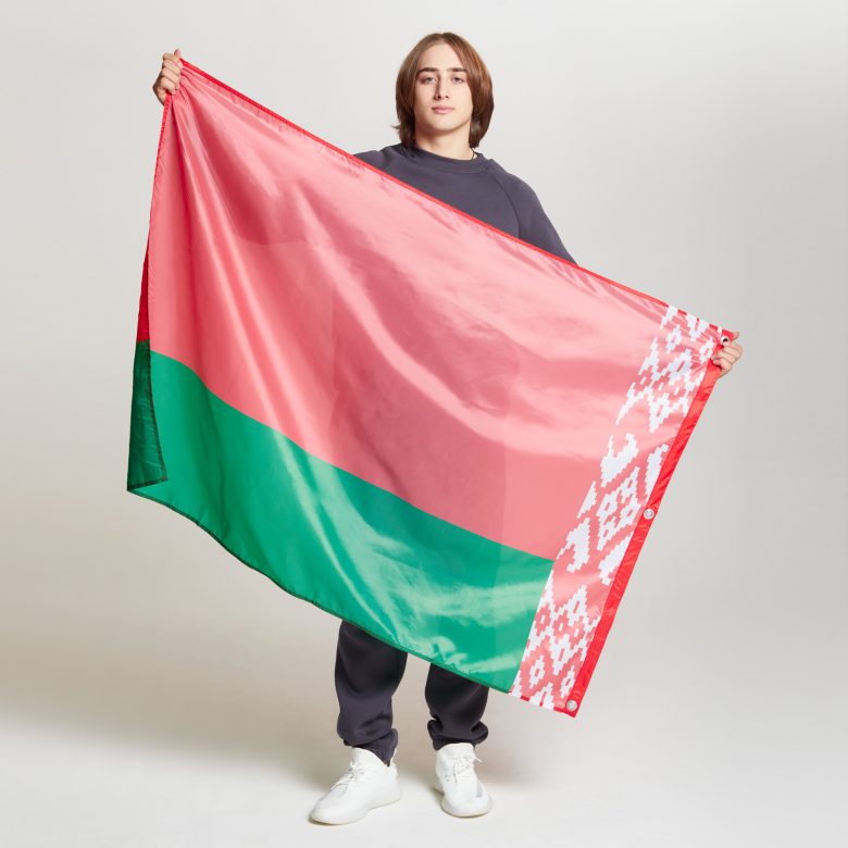 Флаг односторонний 100х144 см. Полиэфирный шелк 55 гр.кв