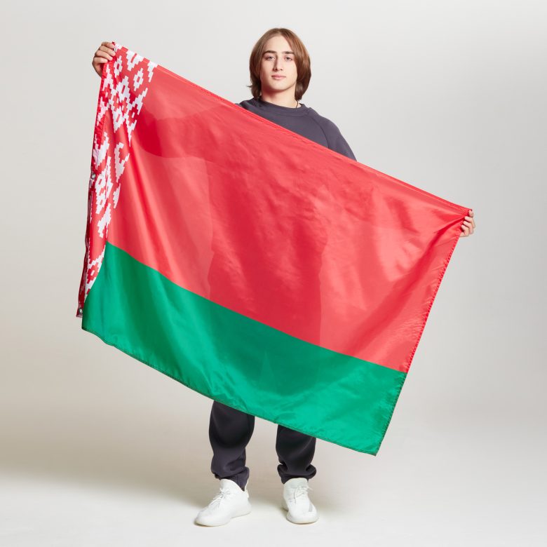 Флаг односторонний 100х144 см. Полиэфирный шелк 55 гр.кв