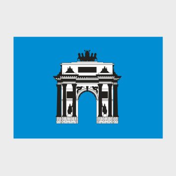 Флаг среднего размера двусторонний Западного административного округа