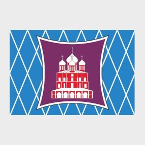 Флаг малый двусторонний с подкладкой Донской