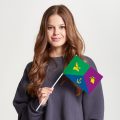 Флаг малый двусторонний Восточного административного округа