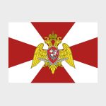 Флаг среднего размера односторонний, прямая печать Войска национальной гвардии РФ