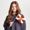 Флаг малый двусторонний Войска национальной гвардии РФ