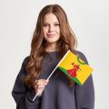 Флаг малый двусторонний Марьиной Рощи