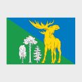 Флаг малый двусторонний с подкладкой Лосиноостровский
