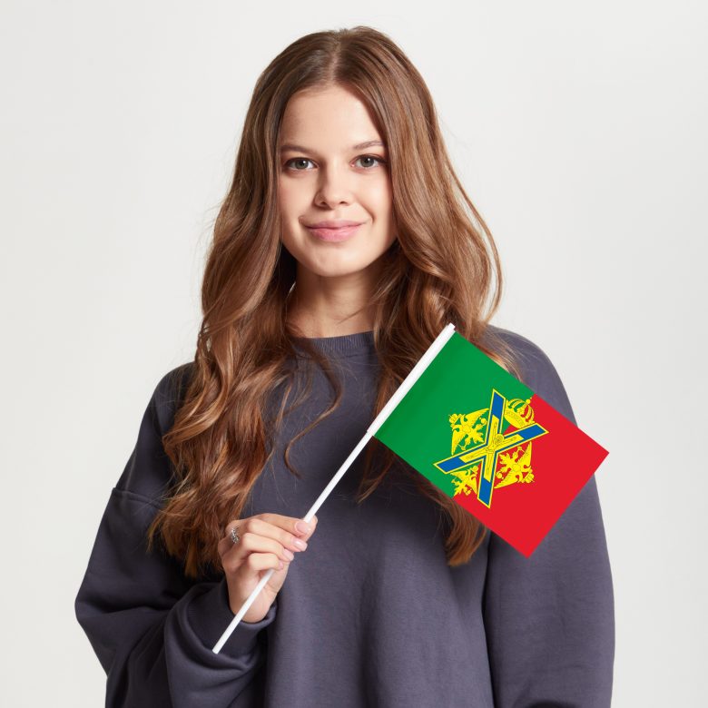 Флаг малый двусторонний Преображенского
