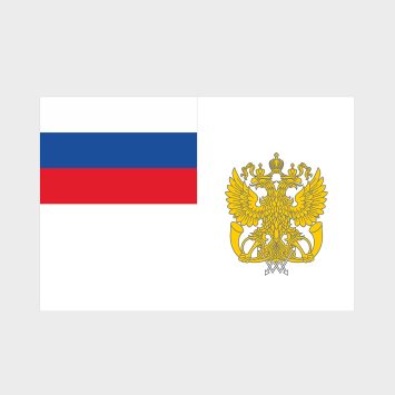 Флаг малый односторонний организаций федеральной почтовой связи РФ