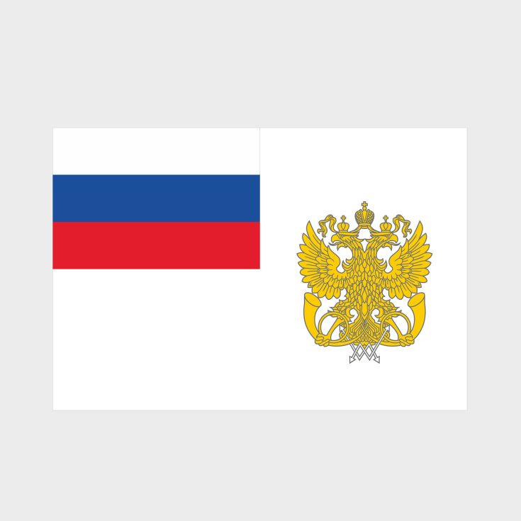 Флаг большой односторонний организаций федеральной почтовой связи РФ