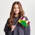 Флаг малый двусторонний Новокосино