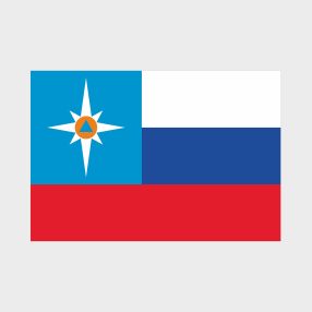 Флаг стандартный двусторонний, Блэкаут МЧС России