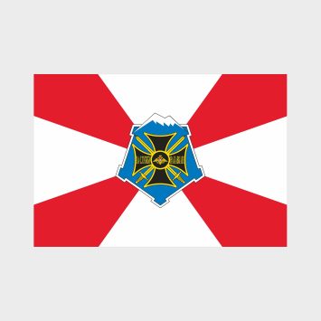 Флаг стандартный двусторонний с подкладкой Южный военный округ (Россия)