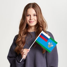 Флаг малый двусторонний с подкладкой Федеральное агентство железнодорожного транспорта