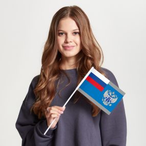 Флаг малый двусторонний с подкладкой Федеральное дорожное агентство