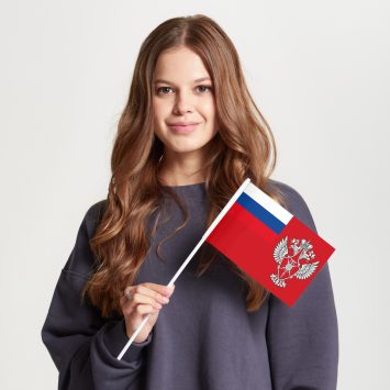 Флаг малый двусторонний Федеральное агентство по поставкам вооружения, военной, специальной техники и материальных средств