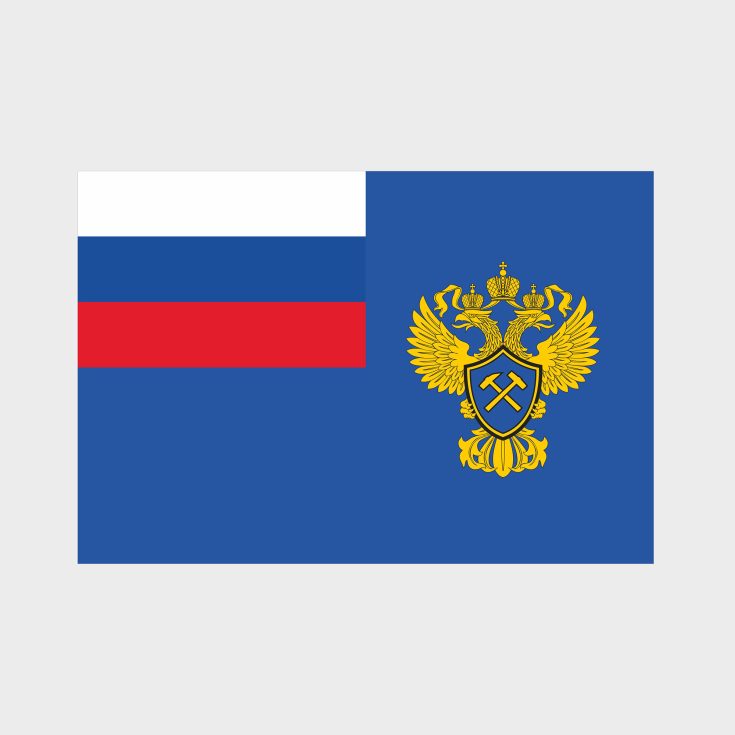 Флаг среднего размера односторонний Федеральное агентство по недропользованию